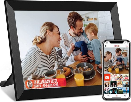 8719325619881 - Digitaler Fotorahmen mit WiFi - 101-Zoll-Touchscreen - Frameo Software über App