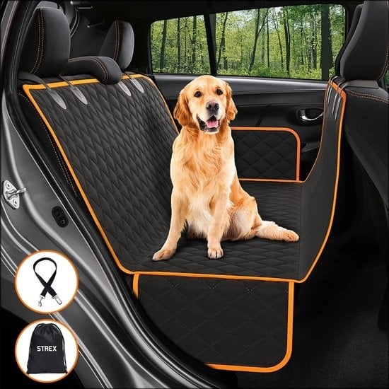 8719325619973 - Hundedecke Auto-Rücksitz und Kofferraum - 137 x 147 CM - Schutzhülle - Hundedecke Auto-Rücksitz - inkl Hundeleine und Aufbewahrungstasche