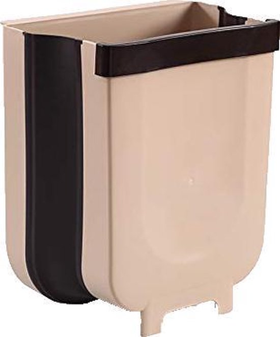 8719326795225 - Handy Bin - Abfalleimer für die Arbeitsplatte - Auszug - Küchenabfalleimer - BEIGE