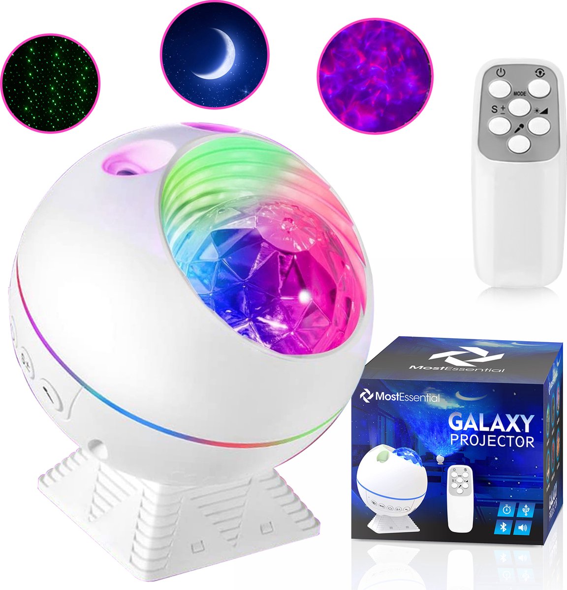 8719327410110 - Premium Star Projektor - 3000 lm - 12 W -Galaxie-Projektor - Weiß 8719327410110 - Premium Star Projektor - 3000 lm - 12 W -Galaxie-Projektor - Weiß