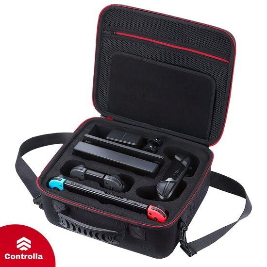 8719327634097 - Case passend für Nintendo Switch Zubehör und Switch OLED - Hartschalenkoffer Tasche Koffer Spiel Reisetasche - für Konsole Spiele und Controller   Joy Con