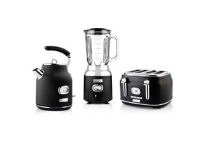 8719327663097 - Retro Frühstücksset 2-Schlitz Toaster Wasserkocher Standmixer Küchenmaschine