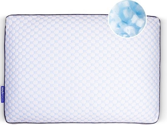 8719327672938 - SoulsnoozeÂ® Memory Foam Pillow Dawn- 100 Nächte Probeschlaf - Individuelles Design - Nackenschmerz-Kissen - Geeignet für Rücken- Seiten- und Bauchschläfer - Zerkleinerter Memory Foam - 50x70cm