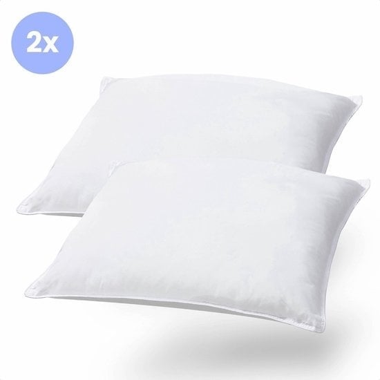 8719327672990 - - Luxus Hotel Qualität Kissen - 2er Set - Weiß - Medium - 60x70 cm - Verstellbares Design - Schlafzimmer Kissen - Anti Allergie - Waschbar