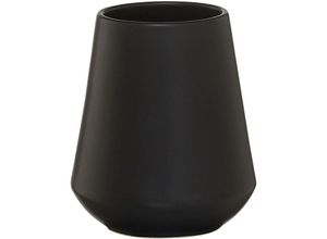 8719401362007 - Becher Conical Becher Zahnputzbecher aus Porzellan Farbe Schwarz - schwarz - Sealskin