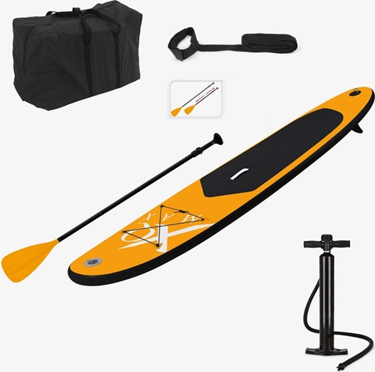 8719407080998 - XQ Max SUP Board 6-teiliges Set - 285cm - Orange Schwarz