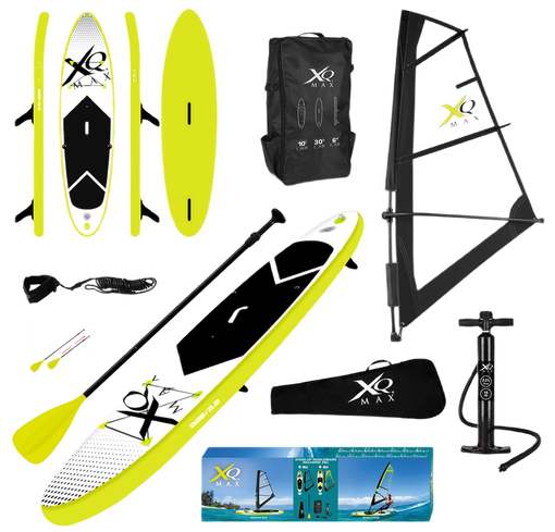 8719407081094 - XQ Max SUP Board Set mit Segel - 305cm - Gelb Schwarz Weiß