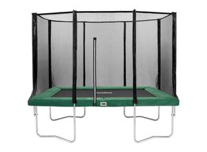 8719425450346 - Salta Trampoline - Combo - rechteckig 213x305cm - Trampoline mit Sicherheitsnetz - Schutzrand Farbe Grün