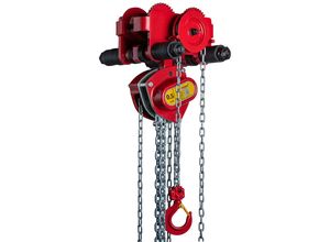8719482040498 - Delta Hoisting Delta Rot Premium Stirnradkettenzug Montiert an Haspelfahrwerk mit geringer Bauhöhe Tragkraft 05t Länge 100m