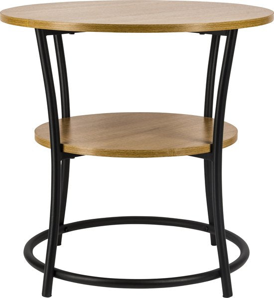 8719497499984 - ERRO Beistelltisch Rund - Ø55 x H55cm - schwarz braun 8719497499984 - ERRO Beistelltisch Rund - Ø55 x H55cm - schwarz braun
