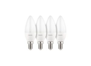 8719514313569 - LED-Lampe LEDs Olive and Luster - LED light bulb - shape B35 - frosted finish - E14 - 5 W - cold white light - 4000 K (pack of 4) E14