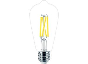 8719514324817 - LED-Tropfenlampe fm E27 s 59W d 2700K ewws 806lm Filamentlampe ST64 kl dimmbar MASVLELEDBULBDT59-60WE27927ST - weiß - Philips