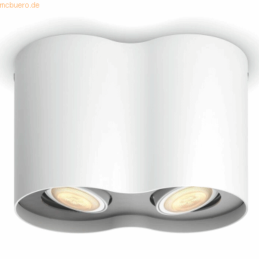 8719514338463 - Hue LED-Deckenstrahler 871951433846300 Hue White Amb Pillar Spot 2 flg weiß 2x350lm inkl Dimmschalter GU10 10 W