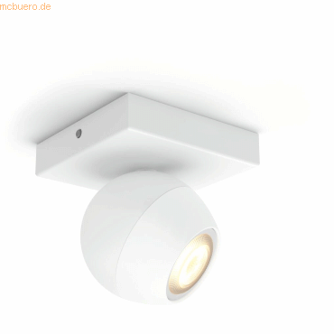 8719514339224 - Hue LED-Deckenstrahler 871951433922400 Hue White Amb Buckram Spot 1 flg weiß 350lm inkl Dimmschalter GU10 5 W