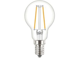 8719514347748 - LED-Tropfenlampe fm E14 p 2W e 2700K ac ewws 250lm kl Filamentlampe P45- COREPROLEDLUSTERND2-25WP45E1482 - weiß - Philips