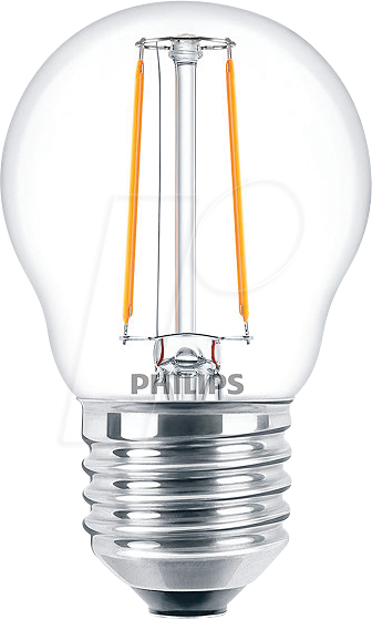 8719514347762 - LED-Tropfenlampe fm E27 p 2W e 2700K ac ewws 250lm kl Filamentlampe P45- COREPROLEDLUSTERND2-25WP45E2782 - weiß - Philips