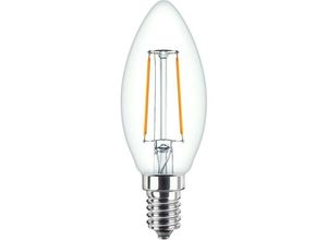 8719514377578 - LED-Kerzenlampe fm E14 B3 2W e 2700K B35 ewws 250lm kl Filamentlampe ac Ø35x97mm COREPROLEDCANDLEND2-25WE14B3582 - weiß - Philips