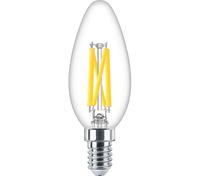 8719514449572 - LED-Kerzenlampe fm E14 B3 59W 2700K B35 806lm kl ac Filamentlampe ws 220-240V - weiß - Philips
