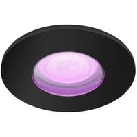 8719514452138 - Xamento Badezimmer-Einbaustrahler - weißes und farbiges Licht - 1er-Pack - schwarz - rund - Philips Hue