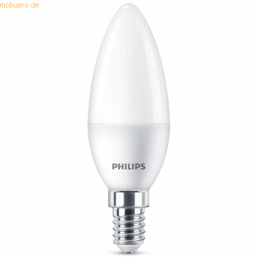 8719514459991 - Led Kerzenlampe mit 40W E14 Sockel Matt Warmwhite (2700K) 6er Pack (929003541136) - Philips