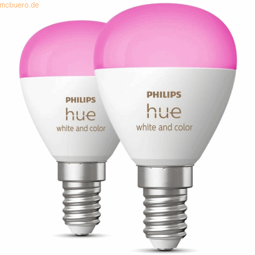 8719514491281 - Philips Hue White&Col Amb E14 Luster Tropf Doppelpack 470lm