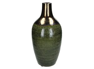 8719533086611 - Vase CERAMIC (DH 20x43 cm) DH 20x43 cm grün Blumenvase Blumengefäß