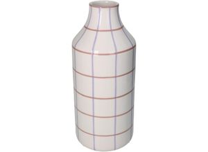 8719533221197 - Vase STRIPE (LBH 14x14x33 cm) LBH 14x14x33 cm weiß Blumenvase Blumengefäß