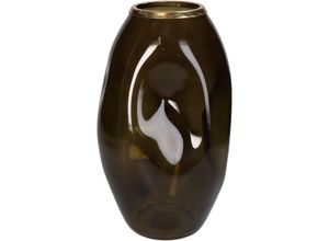 8719533250678 - Vase DENT dunkelbraun (BHT 17x30x17 cm)