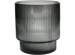 8719533384038 - Vase STRIPE grau (BHT 16x17x16 cm)