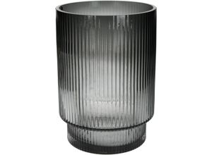 8719533384045 - Vase STRIPE grau (BHT 16x22x16 cm) BHT 16x22x16 cm grau Blumenvase Blumengefäß