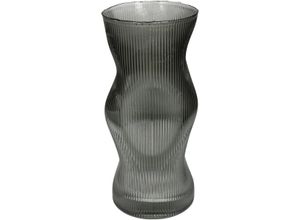 8719533384137 - Vase STRIPE grau (BHT 14x30x14 cm) BHT 14x30x14 cm grau Blumenvase Blumengefäß