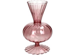 8719533385332 - Vase RETRO pink (BHT 11x18x11 cm) BHT 11x18x11 cm pink Blumenvase Blumengefäß