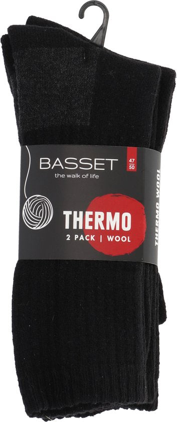 8719534164820 - basset Thermosocken 2er Pack  Wolle 43 46 Marine