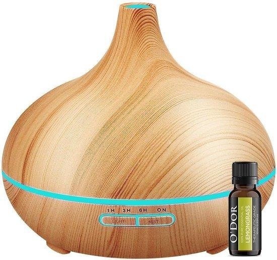 8719632954903 - Aroma Diffusor 300ML für Aromatherapie - Holzmaserung Holz Design