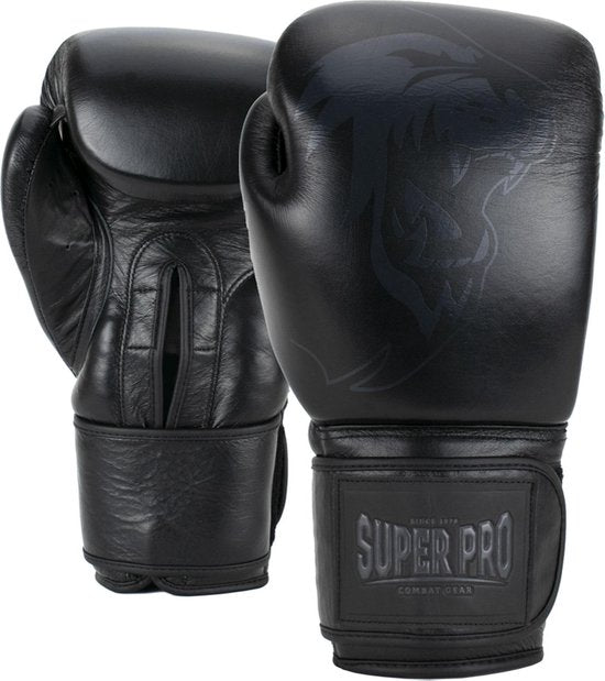 8719638444118 - Legend Leder (Kick)Boxhandschuhe Schwarz 16oz
