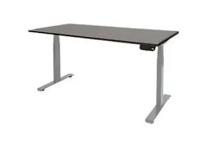 8719638459938 - Höhenverstellbar Sitz-Stehschreibtisch Rechteckig Eiche Holz Aluminium T-Fuß 1600 x 800 x 645 mm