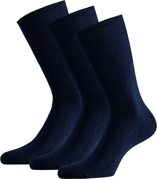 8719692025858 - Diabetes Socken - Nicht quetschende nahtlose Socken - 3 Paar - Marineblau - Größe 39-42 - Modal Antipress Socken - Medizinische Socken - Socken ohne Gummizug