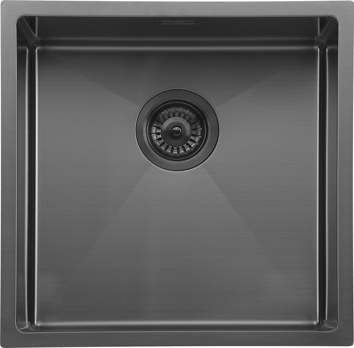 8719699303027 - Mizzo Linea Spüle 40X40CM - Küchenspüle - Unterbau   Flush-mount   Einbau - Edelstahl   Gun Metal