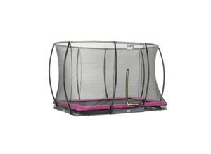 8719743250673 - Exit Toys Trampolin Silhouette Ground Rechteckig 244x366 (8x12ft) + Sicherheitsnetz (Rosa) rosa