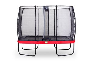 8719743252820 - Exit Toys - exit Elegant Trampolin 214x366cm mit Economy Sicherheitsnetz - rot - Rot