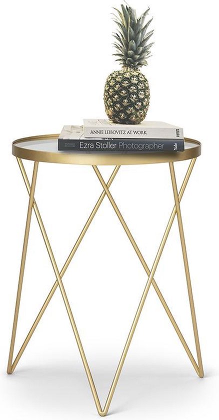 8719743325036 - Lifa Living Beistelltisch Emily - Couchtisch - Gold - Metall & Glas - Funktional - Ø 355 x 475 cm 8719743325036 - Lifa Living Beistelltisch Emily - Couchtisch - Gold - Metall & Glas - Funktional - Ø 355 x 475 cm