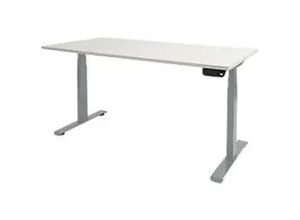 8719756000210 - Höhenverstellbar Sitz-Stehschreibtisch Rechteckig Holz Aluminium T-Fuß 1600 x 800 x 645 mm