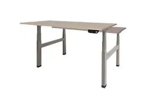 8719756000395 - Höhenverstellbar Sitz-Stehschreibtisch Rechteckig Eiche Holz Aluminium T-Fuß 1600 x 800 x 645 mm