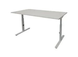 8719756006625 - Höhenverstellbar Sitz-Stehschreibtisch Rechteckig Holz Aluminium T-Fuß 1200 x 800 x 855 mm