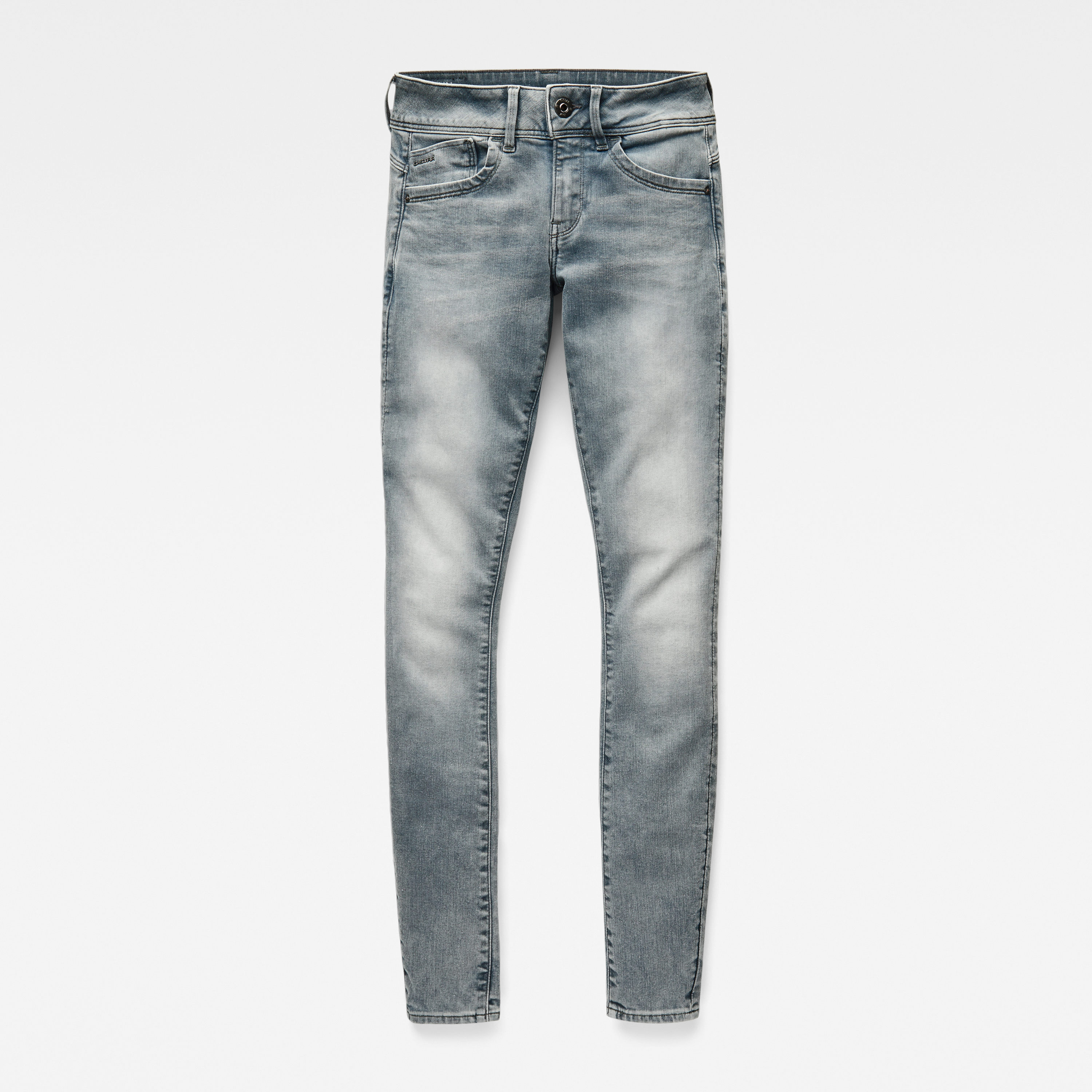 8719768709606 - Lynn Mid Waist Skinny Jeans - Grau - Damen