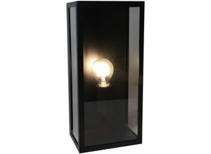 8719831730094 - Famlights - Außenwandleuchte Marvin aus Stahl in Schwarz E27 IP44 - black