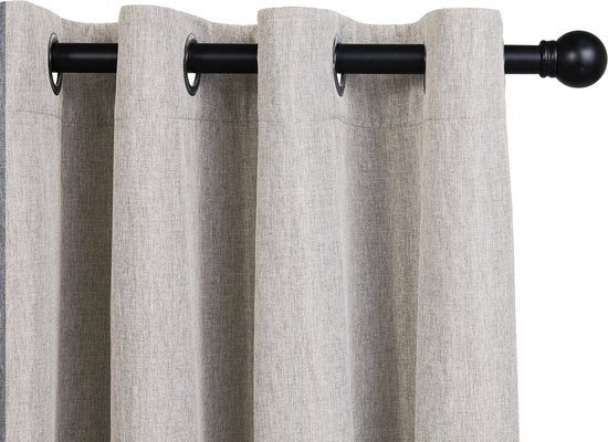 8719831797745 - Lifa Living - Beige Luxusvorhänge - Verdunkelung - Polyester - Mit 8 Aufhängeringen - 150 x 260 cm 8719831797745 - Lifa Living - Beige Luxusvorhänge - Verdunkelung - Polyester - Mit 8 Aufhängeringen - 150 x 260 cm