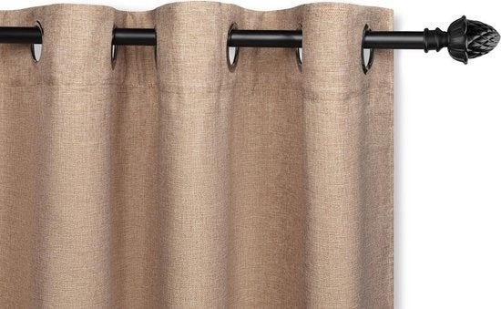 8719831797752 - - Gardinen - Verdunkelung - Polyester - taupe - 150 x 260 cm - 8 Aufhängeringe