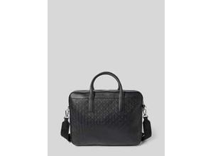 8719849947088 - Aktentasche CALVIN KLEIN EMBLEM EMBOSS COMMUTER Damen Gr B H T 36cm x 285cm x 7cm schwarz Lederimitat Taschen Umhängetasche Schultertasche Businesstasche