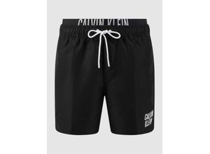 8719855540099 - - Badeshorts in Schwarz mit kleinem Logo am Oberschenkel